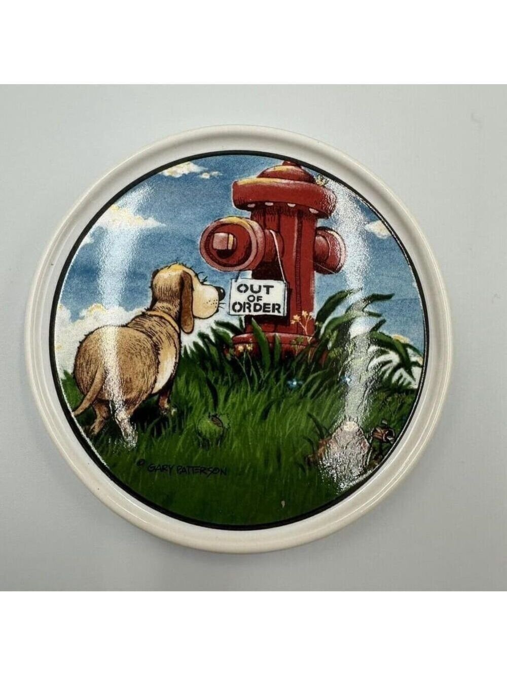 Clay Design Ceramic Coasters Gary Patterson Dog Lovers Set of 4 Rubber Bottom - Picture 4 of 8
